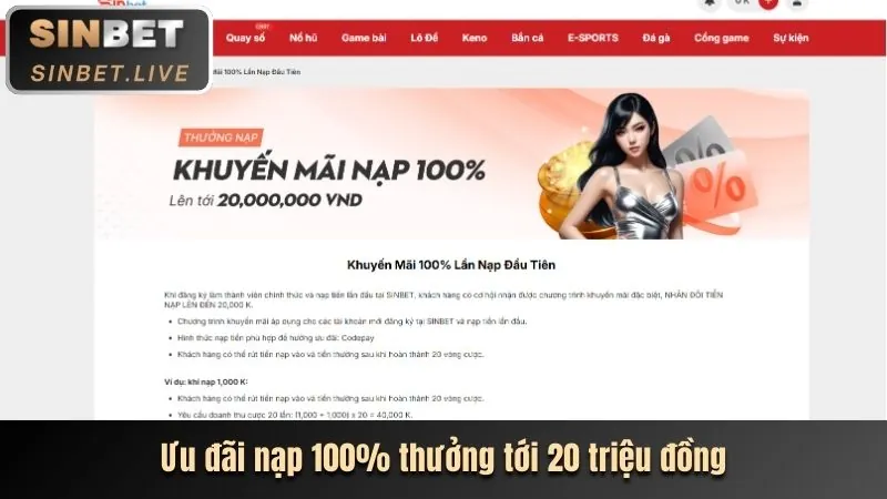 Tiền thưởng chào mừng Onbet hấp dẫn